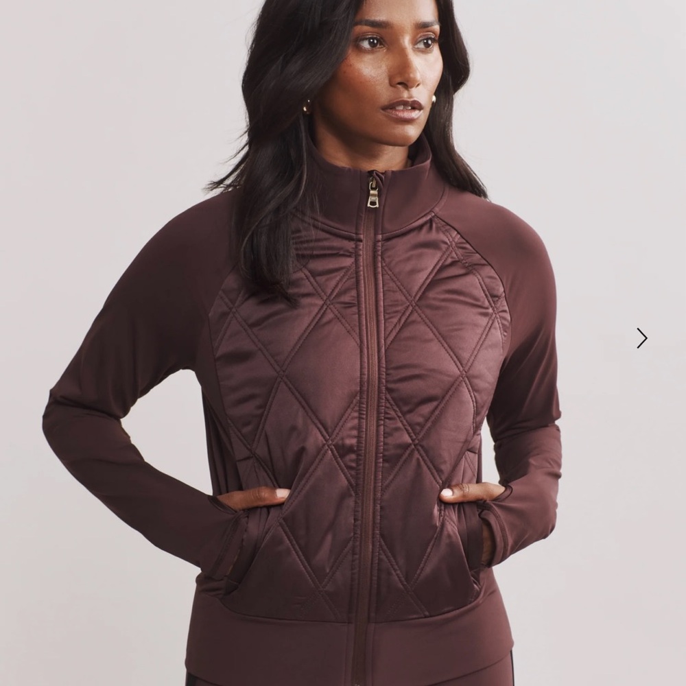 RHONE Women's Quilted Brown Jacket